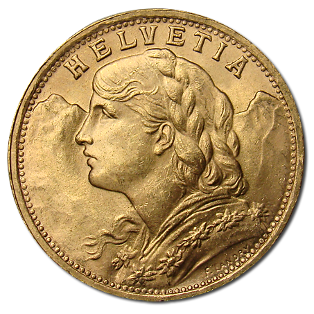 Swiss 20 Franc Gold Coin