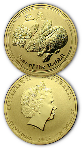 year of the rabbit gold coin